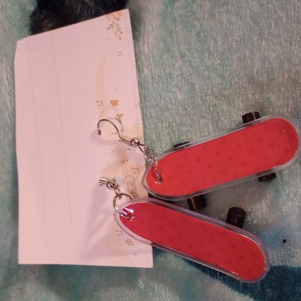 Earrings skateboard